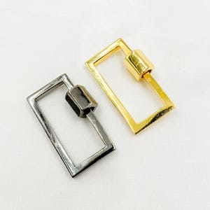 Sterling Silver Rectangle Screw Clasp, Wholesale Jewelry Supply, DIY Jewelry Making Components. DC772
