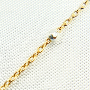 14k Gold Filled with 925 Sterling Silver Beads Satellite Chain, Satellite Chain, Bead Chain, Gold Filled Chain, Permanent Jewelry. 32SM11186 image 6