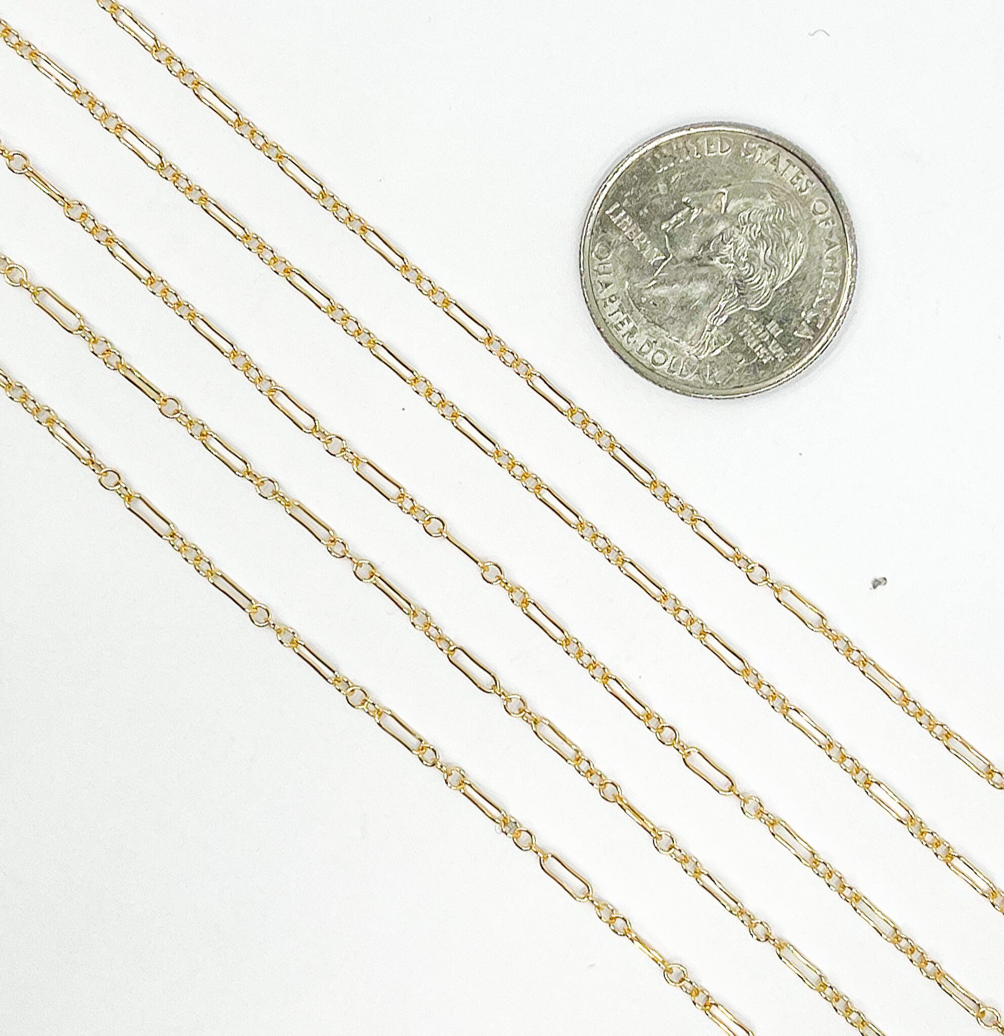 1FT 6x2mm 14k Gold Filled Unfinished Chain by Yard Long and Etsy