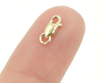 14K Solid Gold Lobster Clasp, Jewelry Findings (7mm). 0014LC00WR14KY