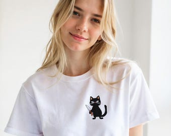 Funny Angry Cat T-Shirt – Sarcastic Cat Lover Gift, Unisex tee