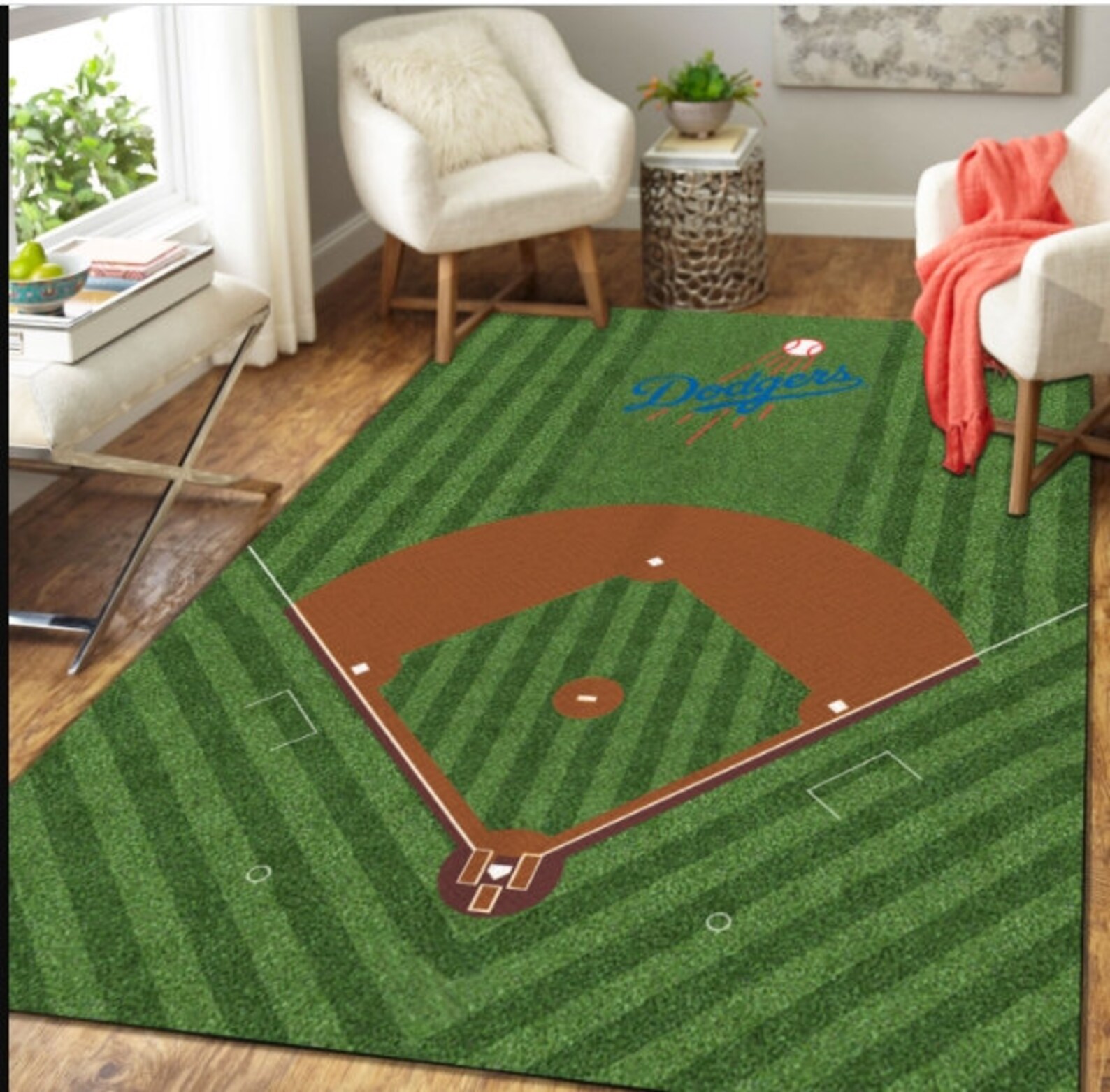 Los Angeles Dodgers Living Room Rug LA Dodgers Printed Area Etsy
