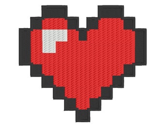8-Bit Retro Gaming Hearts Embroidery Files (Combo Pack) (Digital Download)