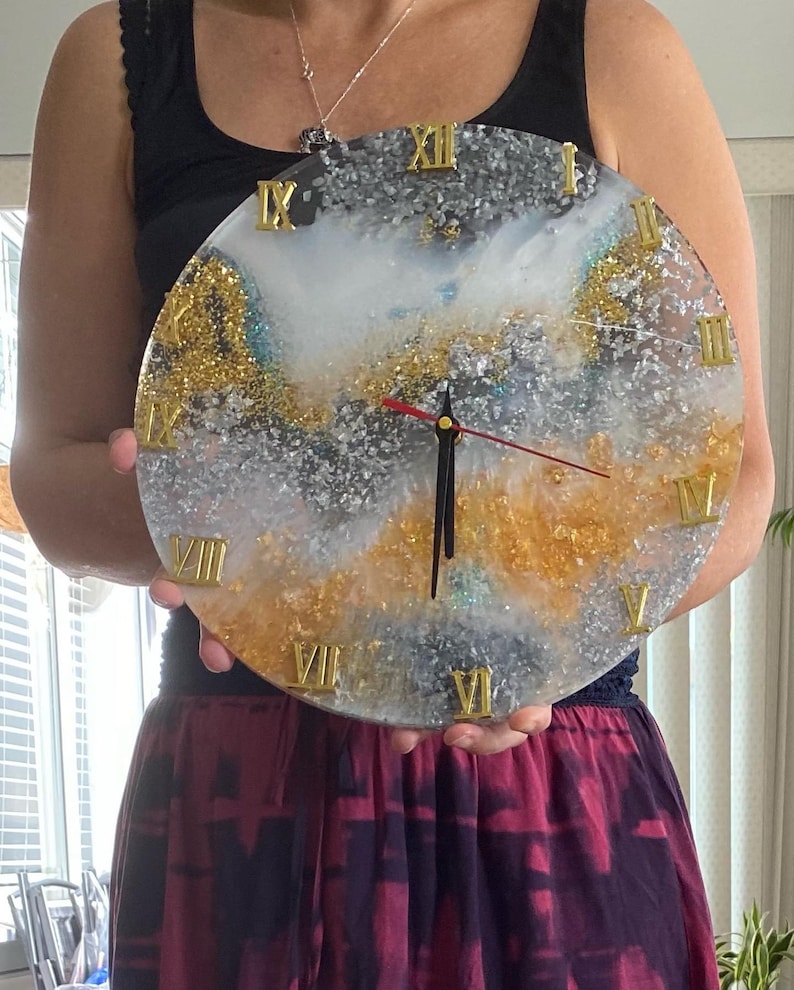 Beautiful Resin Clock - Etsy