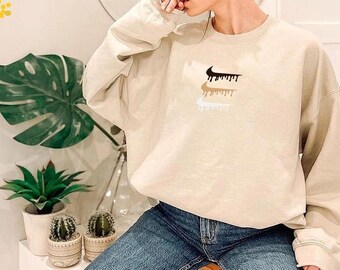 vintage nike sweater brown