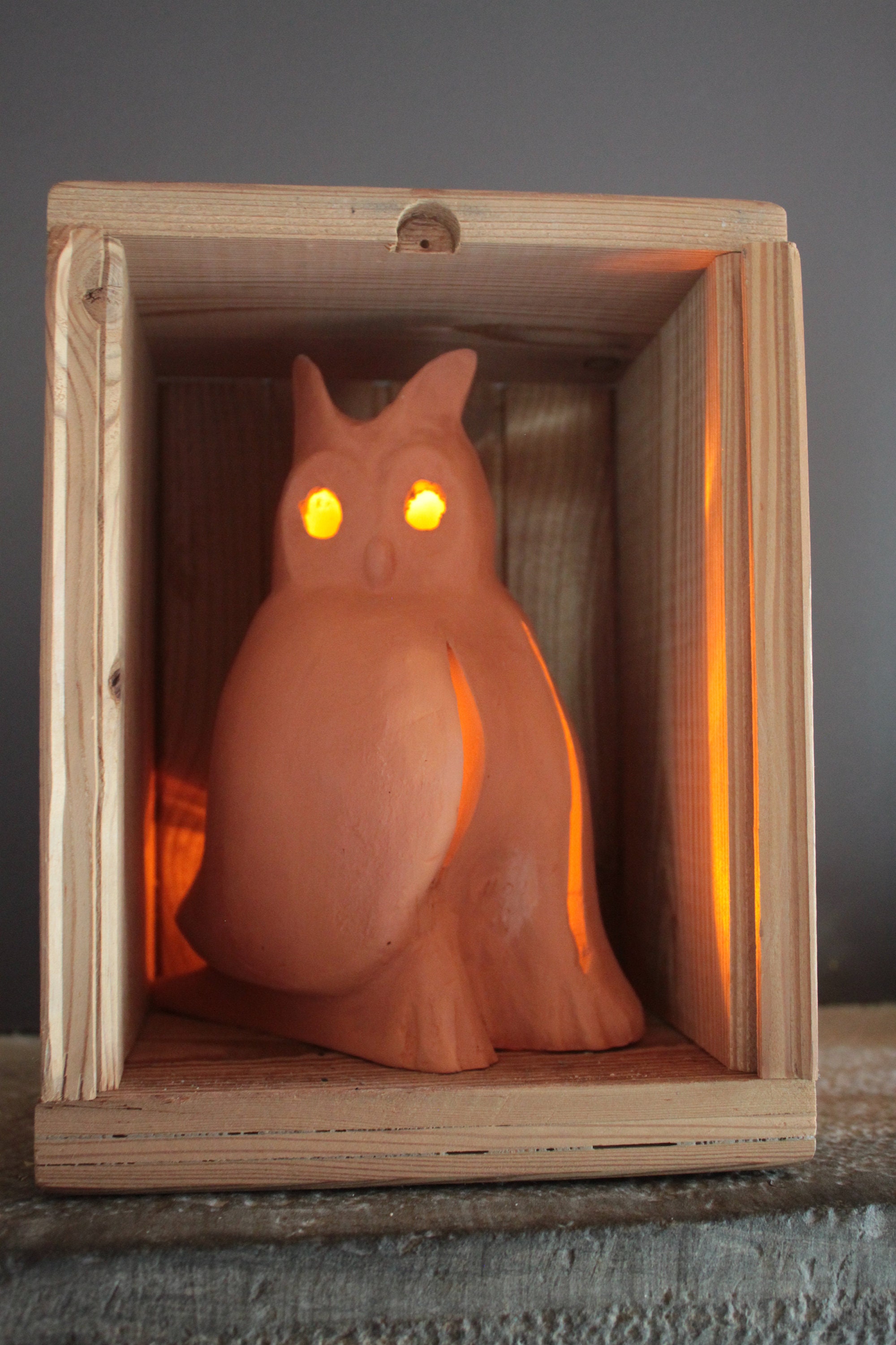 Chouette Photophore - Objet de Déco Intérieur Unique Artisanal