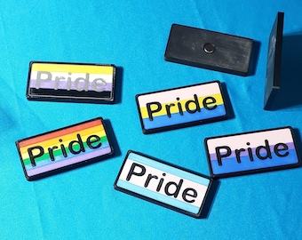Pride Flag Magnets LGBTQ+  Rainbow Bi Pan Nonbinary Trans