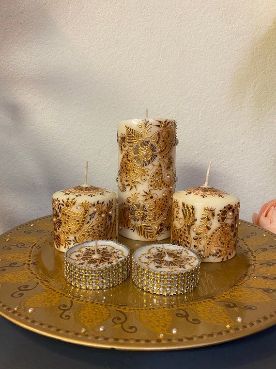 decorative candle plates