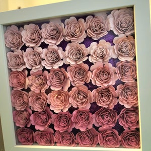 Personalized flower Shadow Box, 3D Flower Frame, Unique Gift Ideas, Floral Home Decor, Custom Floral Art, Handcrafted Floral Keepsake, Gifts