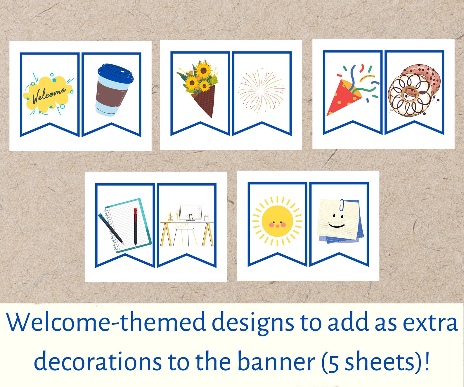 Printable Welcome Back to Work Banner Sign DIY Printable Welcome Back