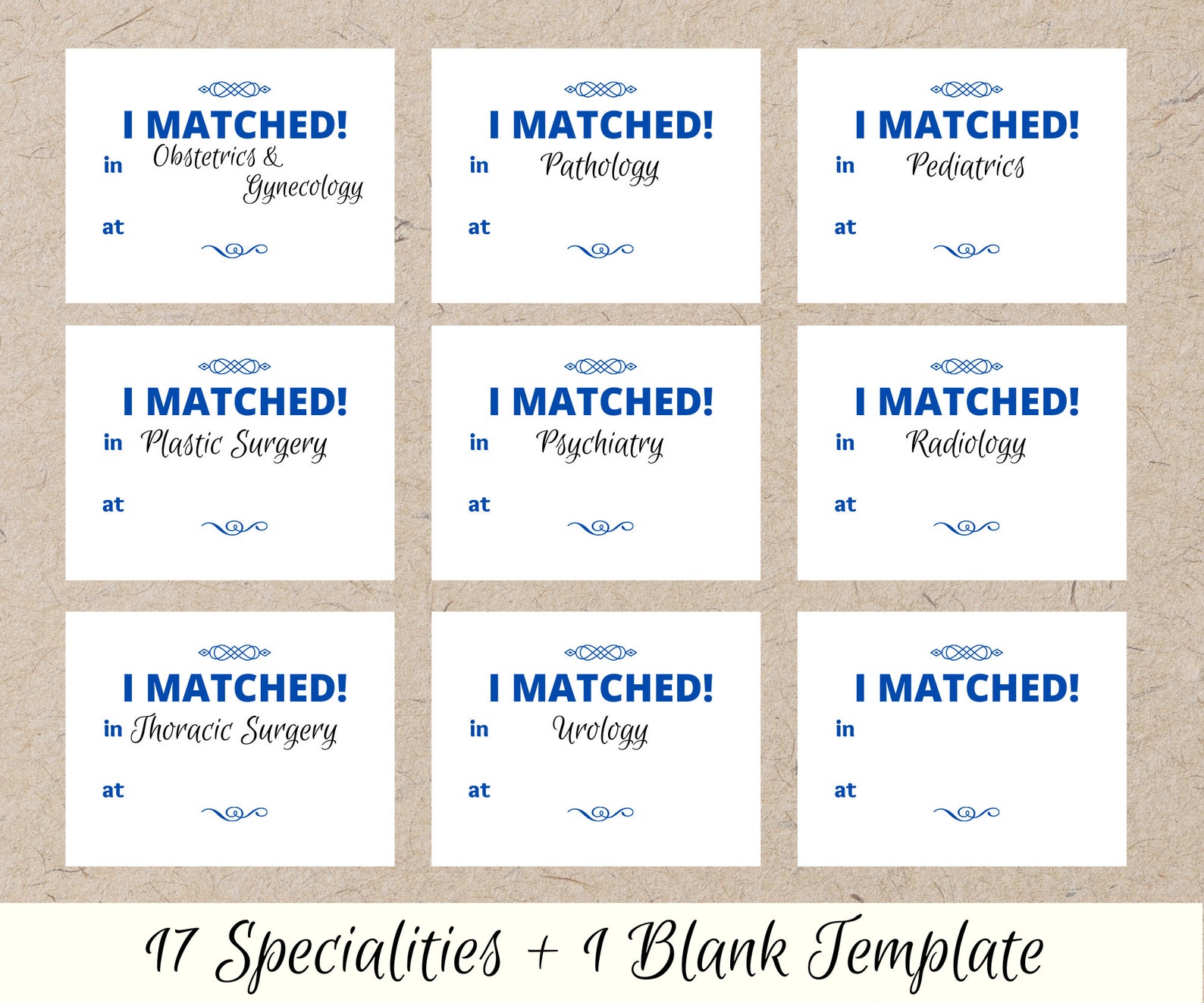 Residency Match Day Signs I MATCHED Etsy