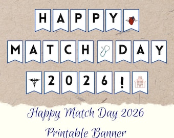 Residency Match Day 2026 Banner | Medical Student Celebration (Digital Download)