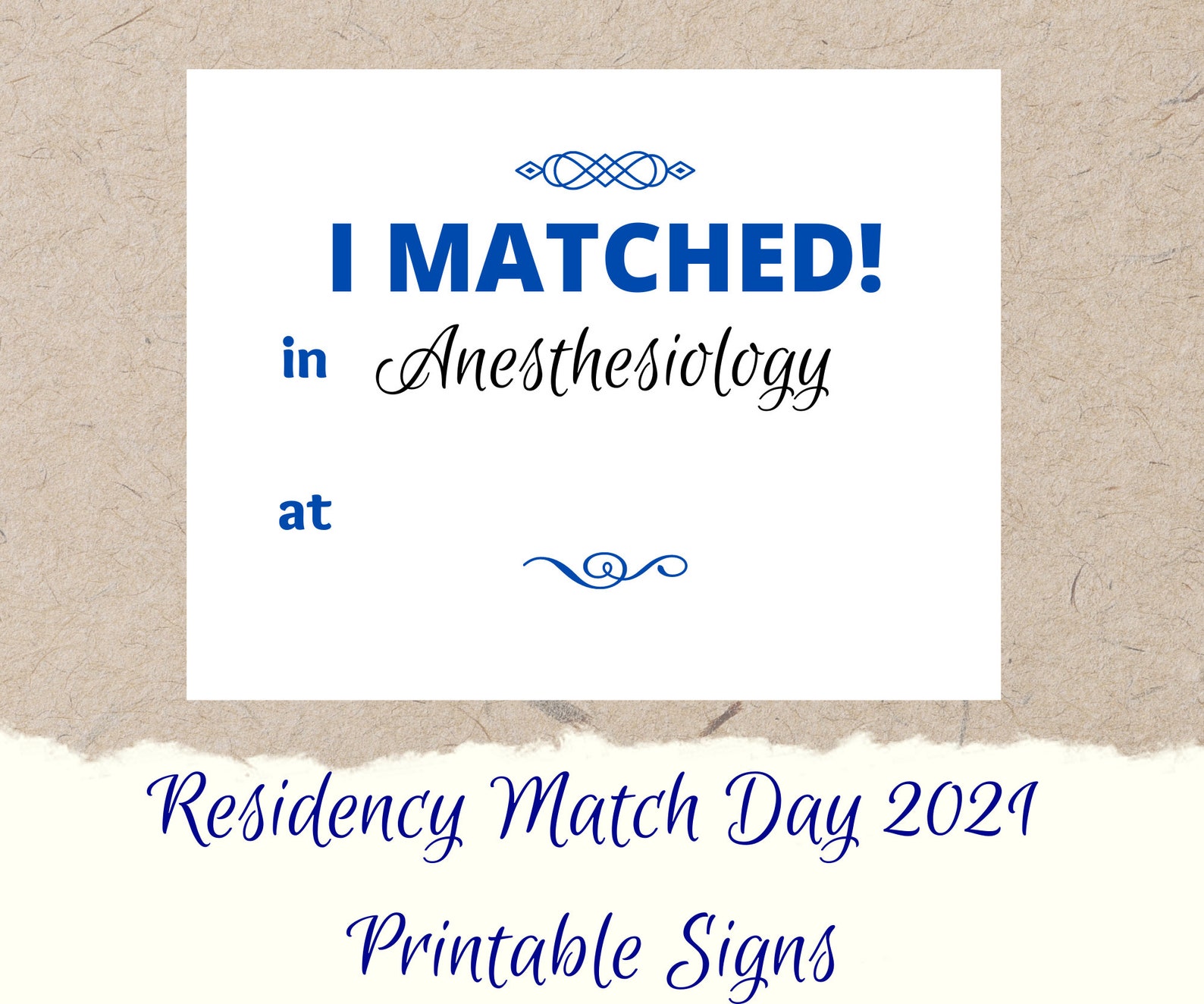Residency Match Day Signs I MATCHED Etsy