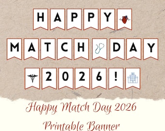 Residency Match Day 2026 Banner | Medical Student Celebration (Digital Download)