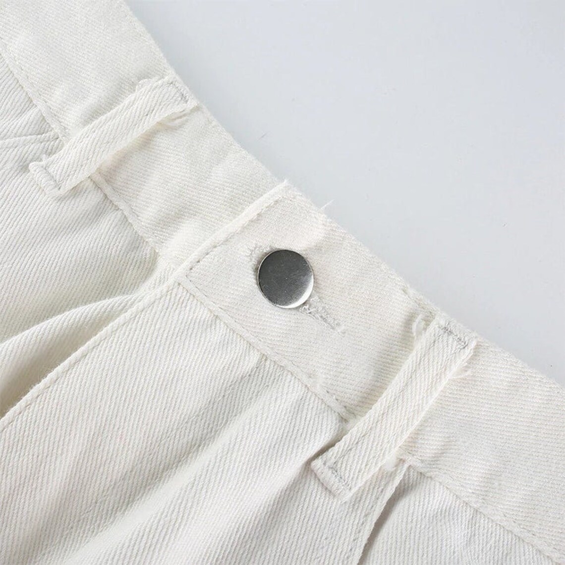 white cargo jeans