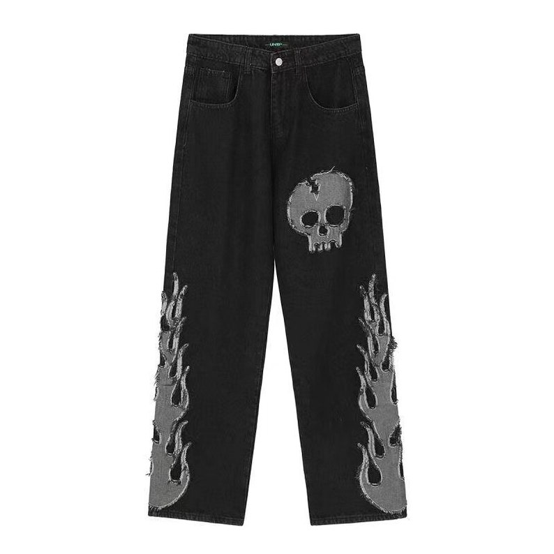 cyber y2k skeleton pants