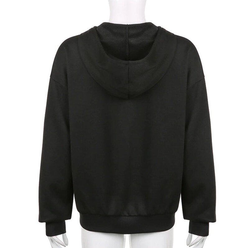 Y2K Skeleton Rhinestone Zip up Hoodie Black Red Grey and | Etsy