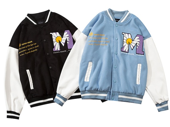 floral varsity jacket