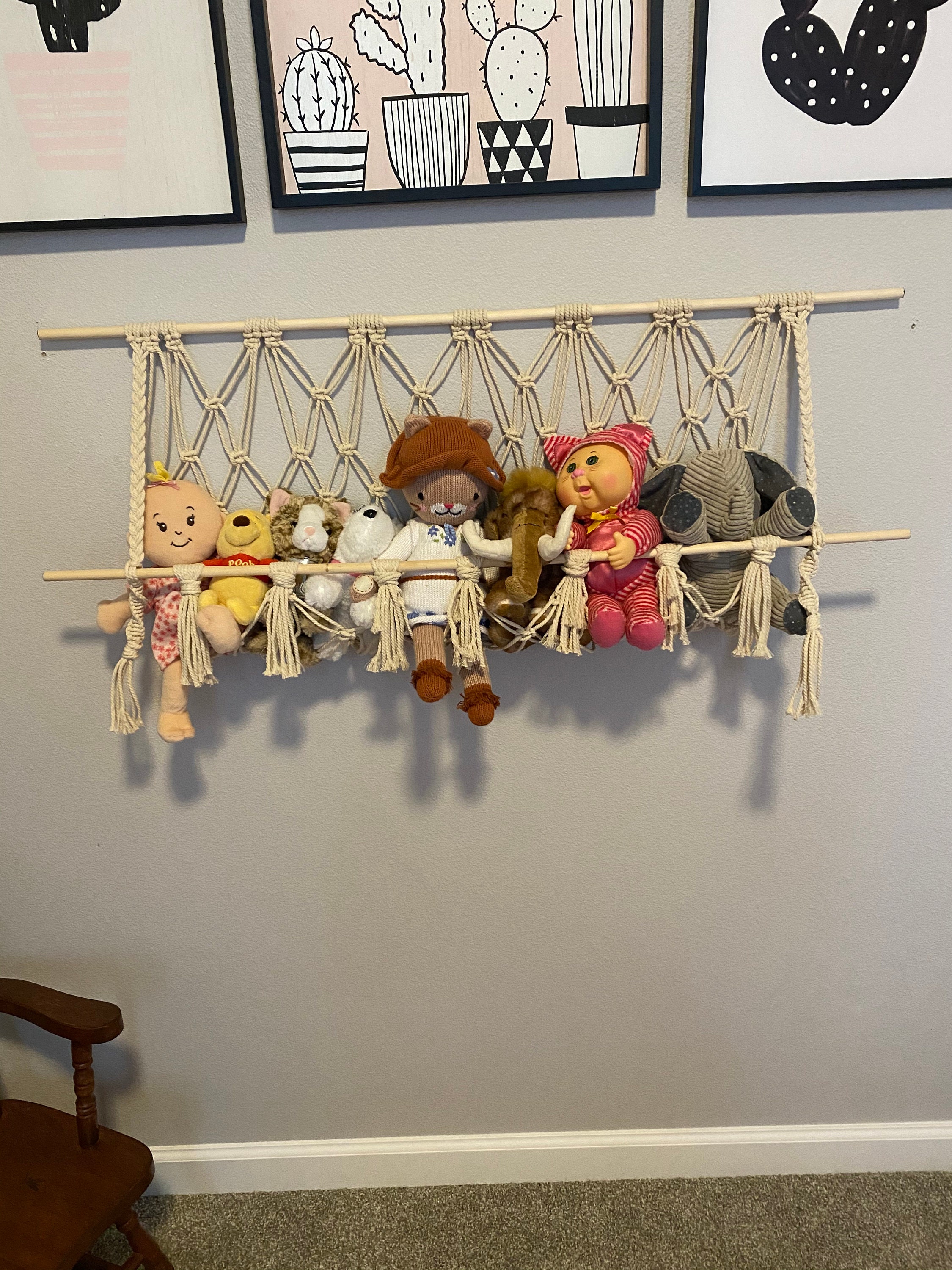 Macrame Wall Toy Hammock Etsy