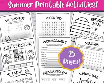 summer camp activity etsy