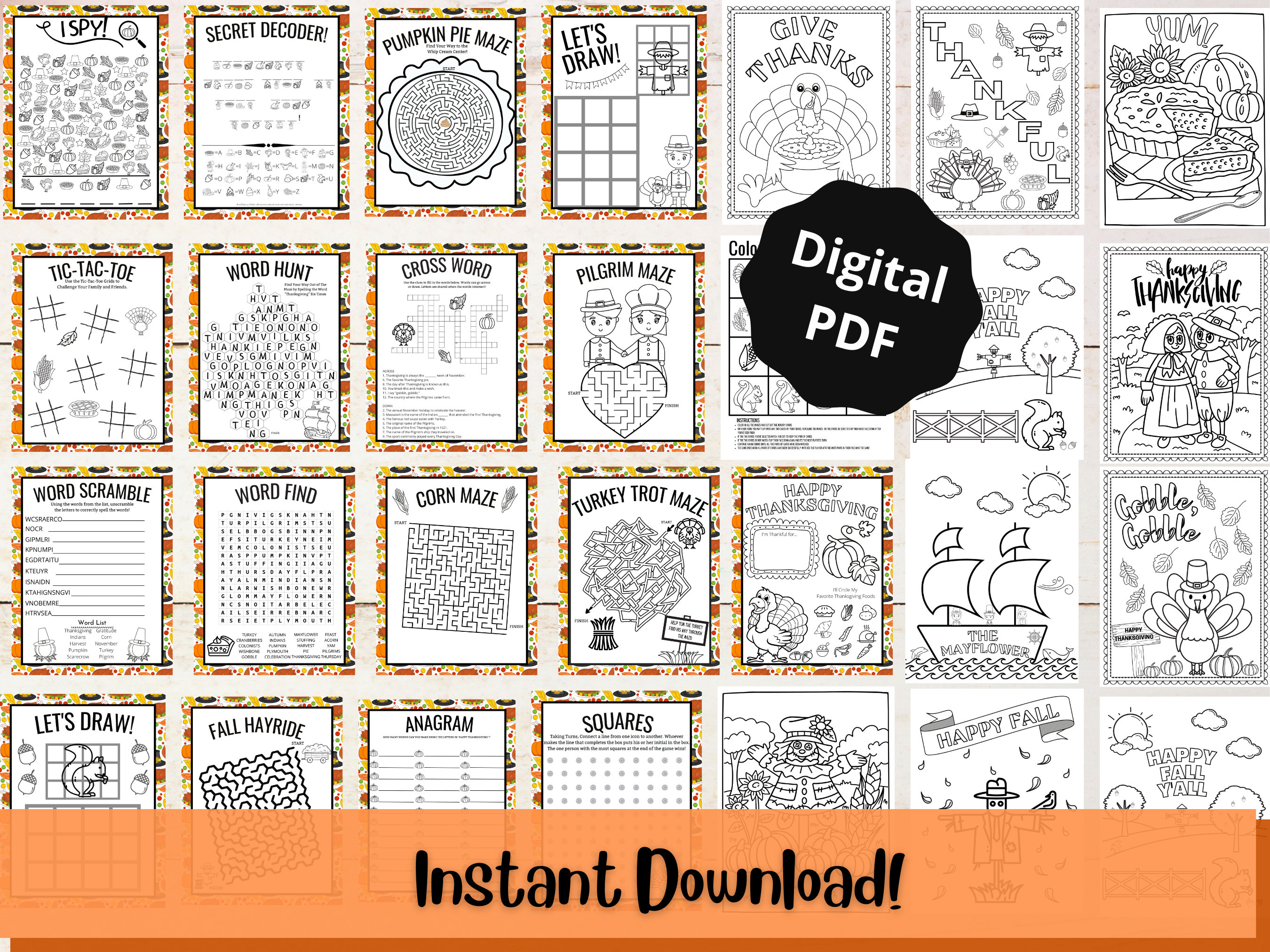 40 Thanksgiving Crafts: Fun and Festive Projects for Kids 27 30 Thanksgiving Activity Pages, Thanksgiving Coloring Pages,…