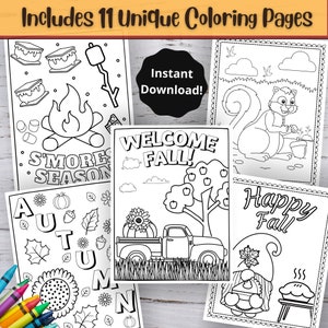 30 Fall Kids Activities, Fall Printable Activity, Printable Activity Bundle, Coloring Pages, Word Search, Word Find, Games, Digital Download image 5