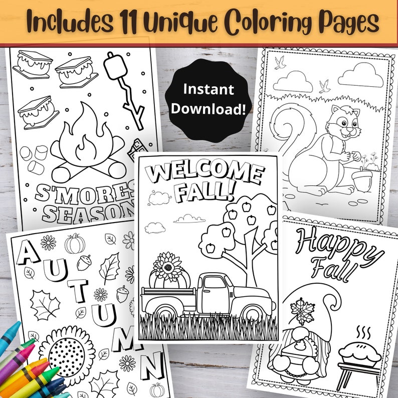 30 Fall Kids Activities, Fall Printable Activity, Printable Activity Bundle, Coloring Pages, Word Search, Word Find, Games, Digital Download image 5