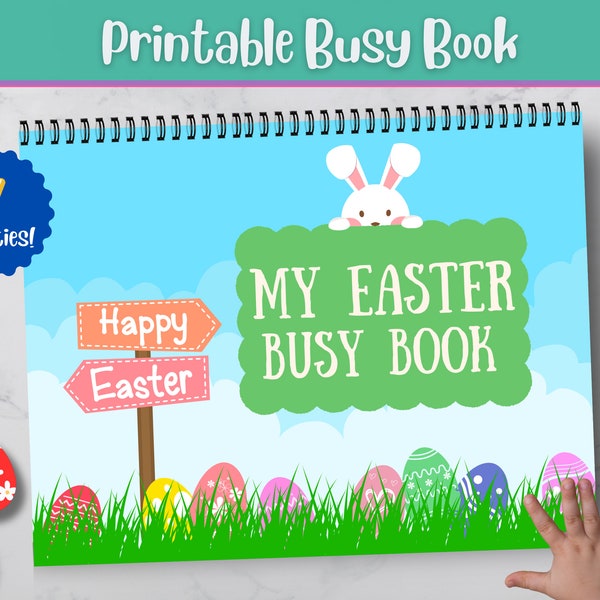 Preschool Easter Busy Book, Toddler Easter Activity Book, Toddler Easter Gift, Toddler Busy Book, Kid's Quiet Book, Easter Toddler Printable