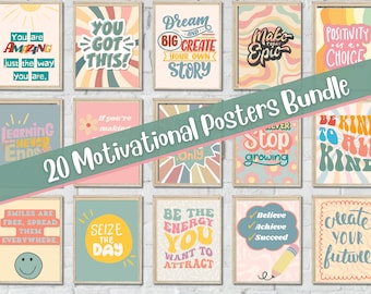 Motivational Classroom Posters, Positive Quotes Art (Digital Download)