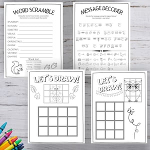 30 Fall Kids Activities, Fall Printable Activity, Printable Activity Bundle, Coloring Pages, Word Search, Word Find, Games, Digital Download image 4