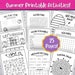 25 Summer Kids Activities, Summer Camp Activity, Printable Activity Bundle, Coloring Pages, Word Search, Word Find, Games, Digital Download