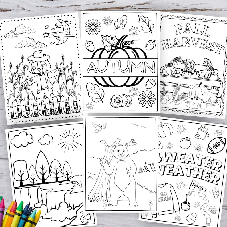 30 Fall Kids Activities, Fall Printable Activity, Printable Activity Bundle, Coloring Pages, Word Search, Word Find, Games, Digital Download image 6