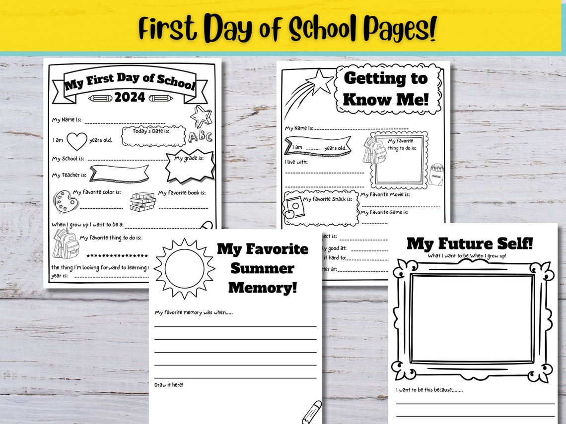 First Day of School Activity Pack, Back to School Classroom Activities ...