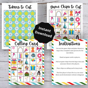 Birthday Bingo, Birthday Party Printable, Kids' Birthday Activity, Free ...