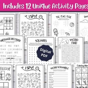 40 Summer Kids Activities, Summer Camp Activity, Printable Activity ...