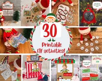 30 Day Elf Kit, Printable Christmas Elf Prop, Christmas Elf Games, Elf Activity Kit, Elf Arrival Letter, Elf Antics, Elf Accessories