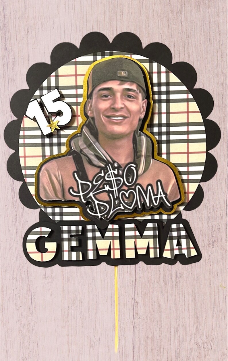 Peso Pluma Cardstock Cake Topper Etsy UK