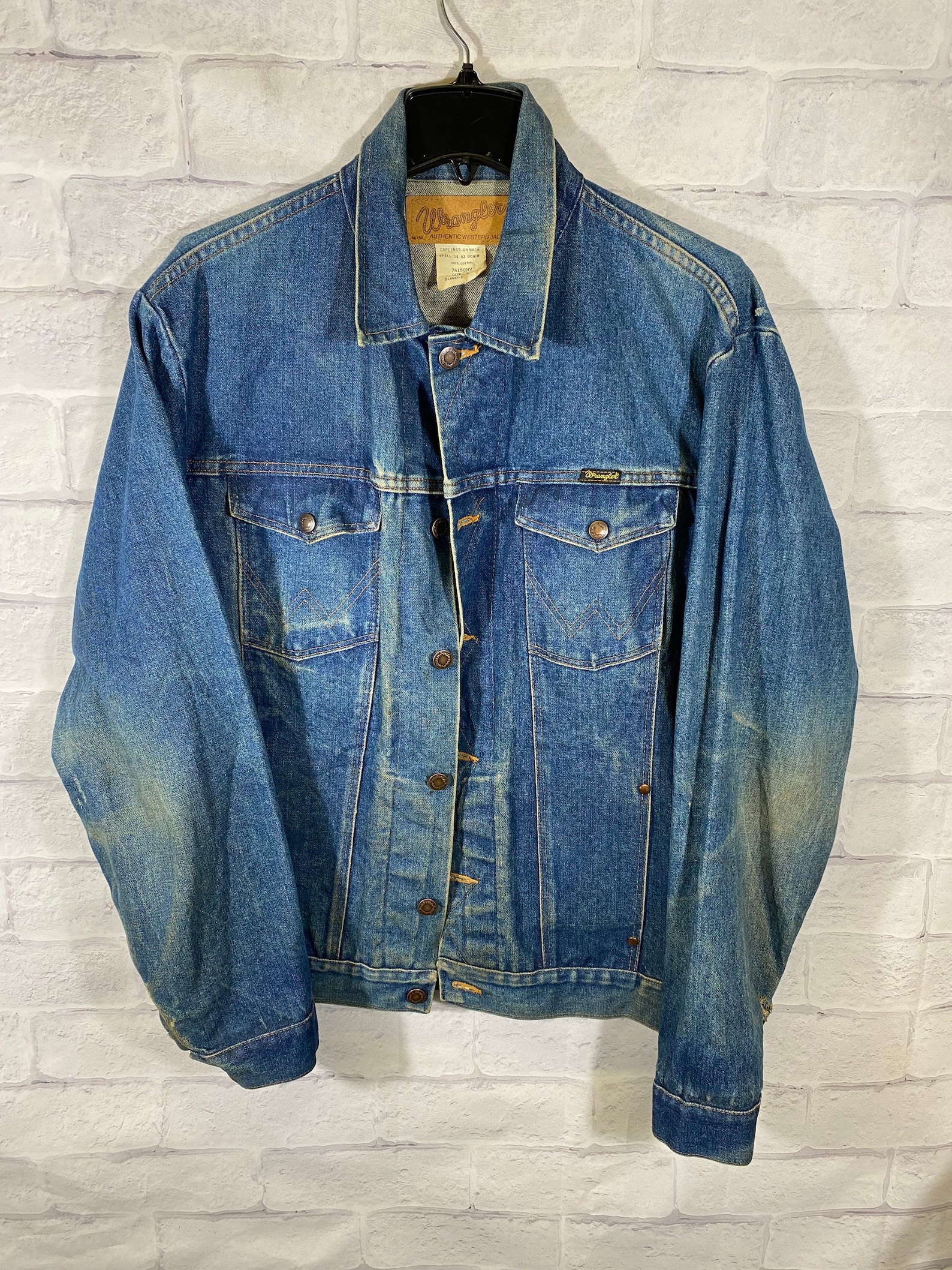 Vintage 90s Wrangler denim jean jacket | Etsy