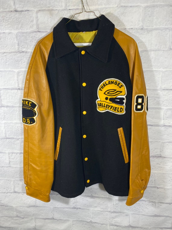 Vintage 90’s leather college varsity jacket