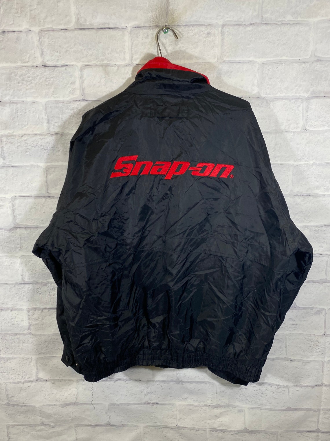 SnapOn Auto Racing windbreaker jacket Etsy