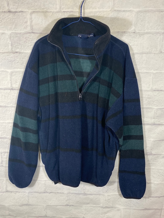 Vintage 90s Nautica quarterzip fleece sweater