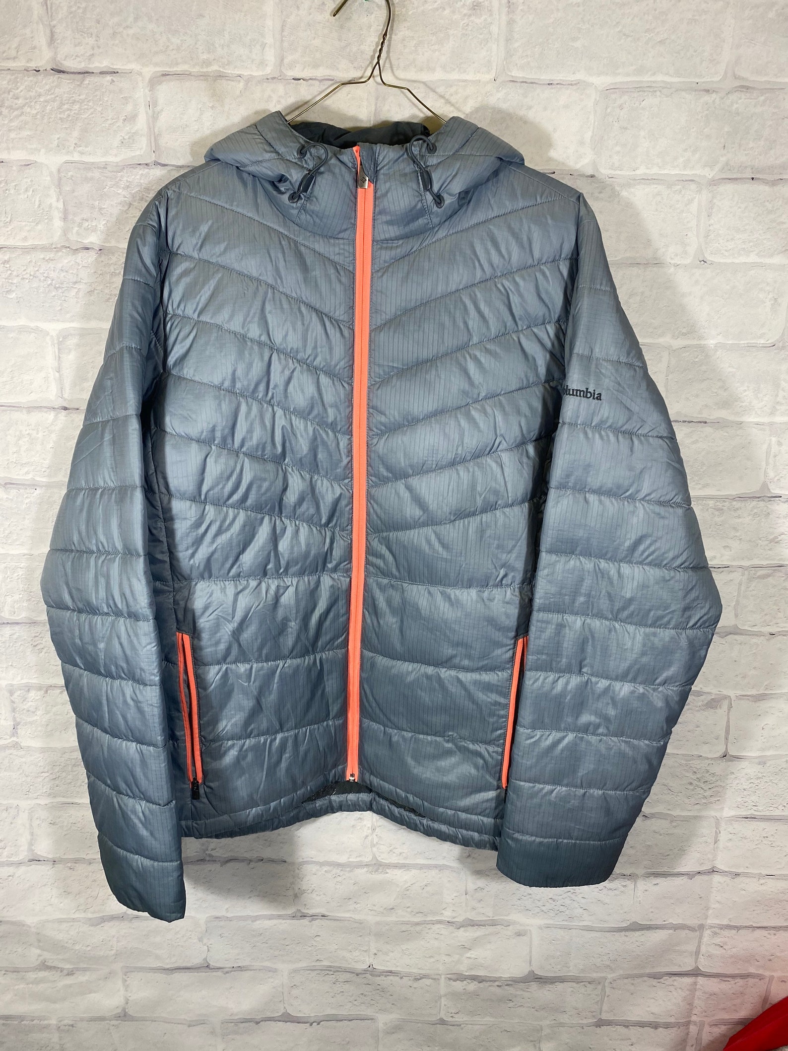 grey columbia coat