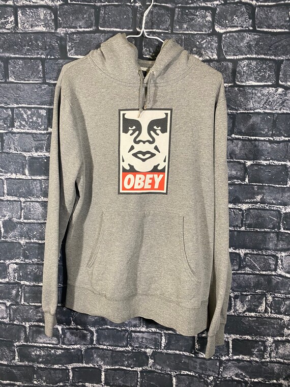 obey logo hoodie
