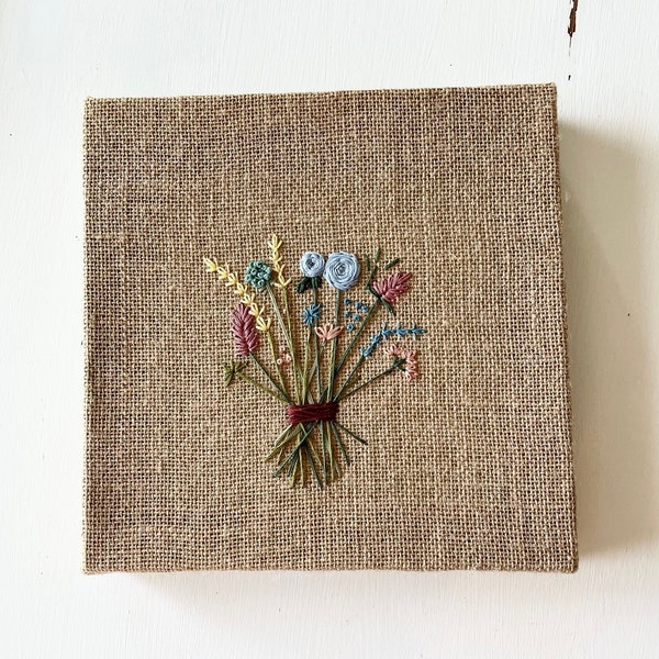 Burlap Canvas Art Etsy