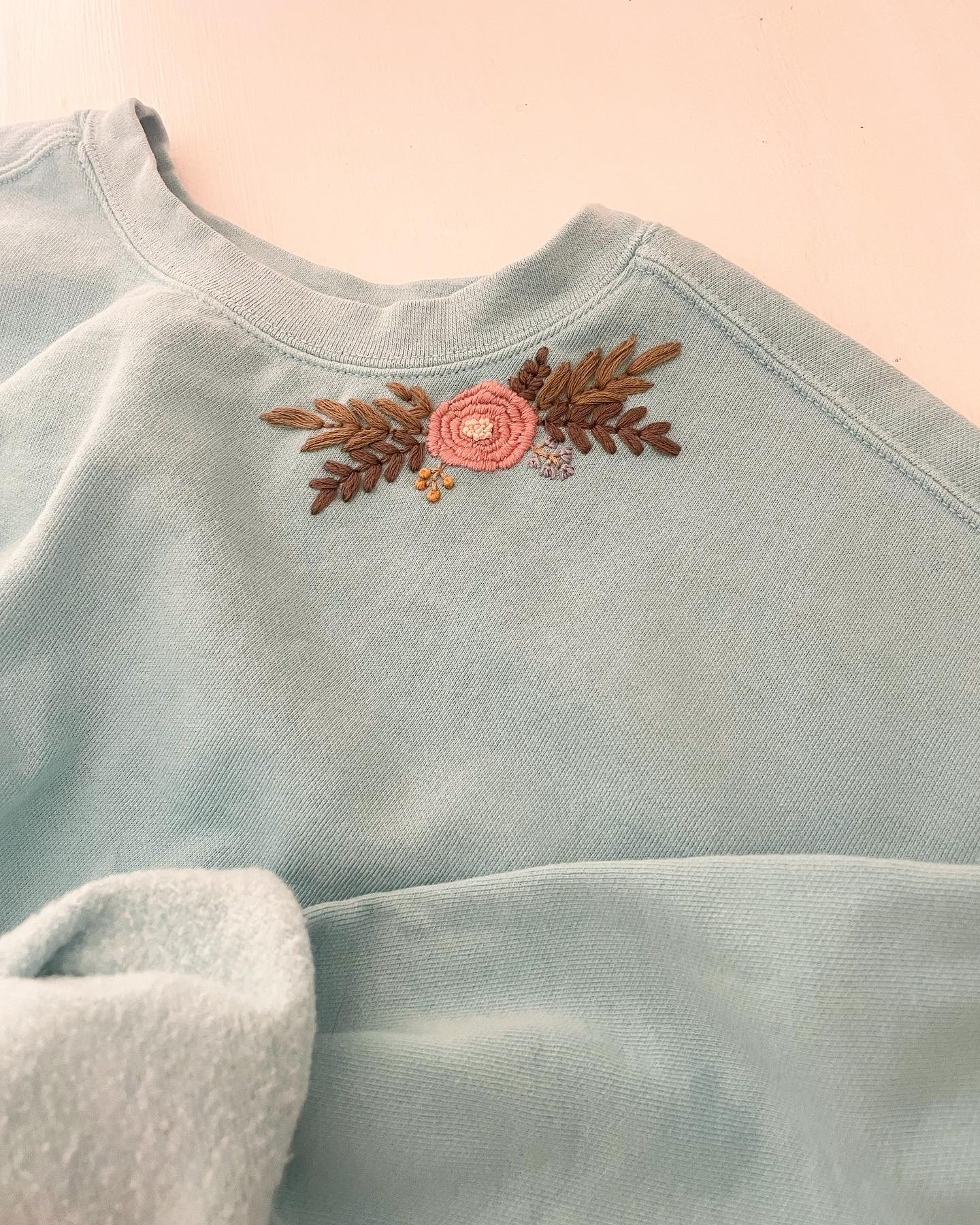 Womans Petite Embroidered Sweatshirts Etsy