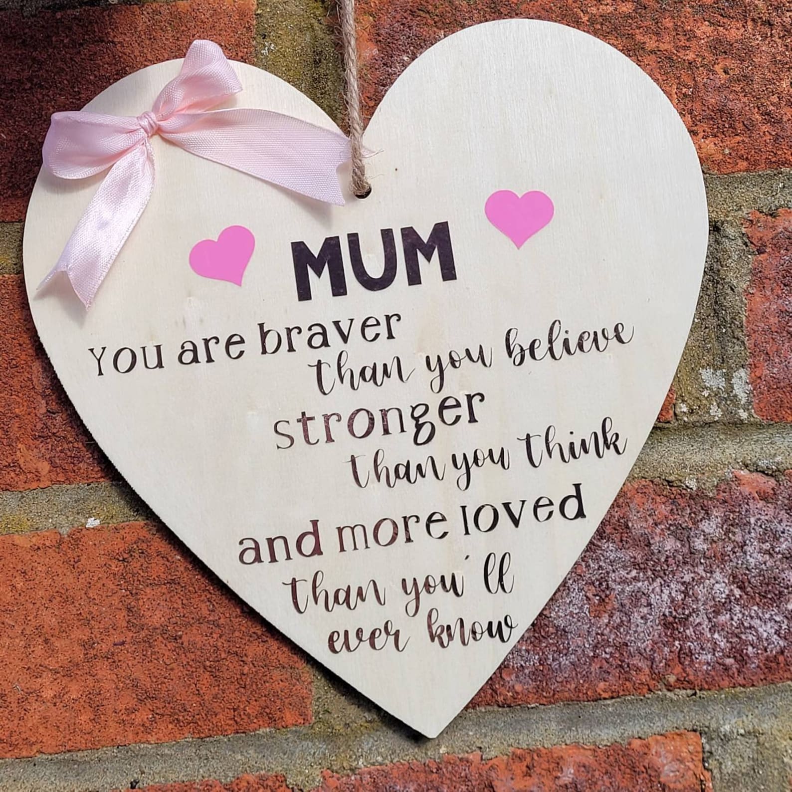 Strong mum quote wooden sign gift for mum Etsy