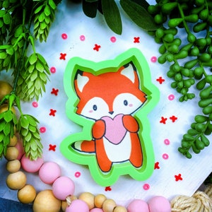 Fox with Heart Cookie Cutter
