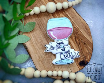 Tagliabiscotti a forma di bicchiere di vino Banner