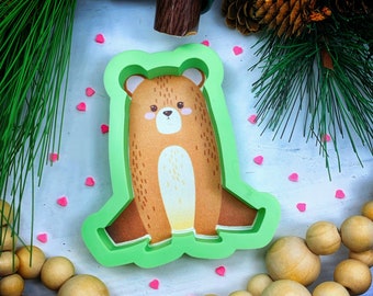 Tagliabiscotti a forma di orso del bosco