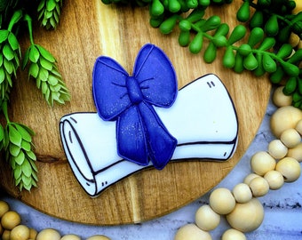 Graduation Scroll with Bow Cookie Cutter